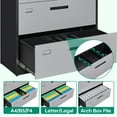 thumbnail image 2 of Fesbos File Cabinet with Lock-Lateral 4 Drawer Metal Filing Cabinets-Organization Storage Cabinets for Home Office-Hanging Letter/Legal/F4/A4 Size, 2 of 7