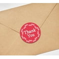 thumbnail image 3 of Darling Souvenir DIY Wreath 1.6 Inches Round Classic Thank You Pink Stickers Envelope Seals-45 Pcs, 3 of 4
