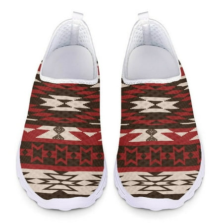 Indian Tribal Pattern Woman Loafers Women Sneakers Slip On Flats Female Mesh Casual Shoes Breathable Ladies Summer Beach Shoes