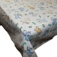 thumbnail image 2 of Cotton Tablecloth Animal Print Puppies Chase Ball and Bone Blue on White, 2 of 3