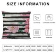 thumbnail image 5 of Orinice  Floral Throw Pillow Cushion Cover, Watercolor Peony Flowers with Black Brush Strokes Romantic Spring Print, Decorative Square Accent Pillow Case,  White, 5 of 5