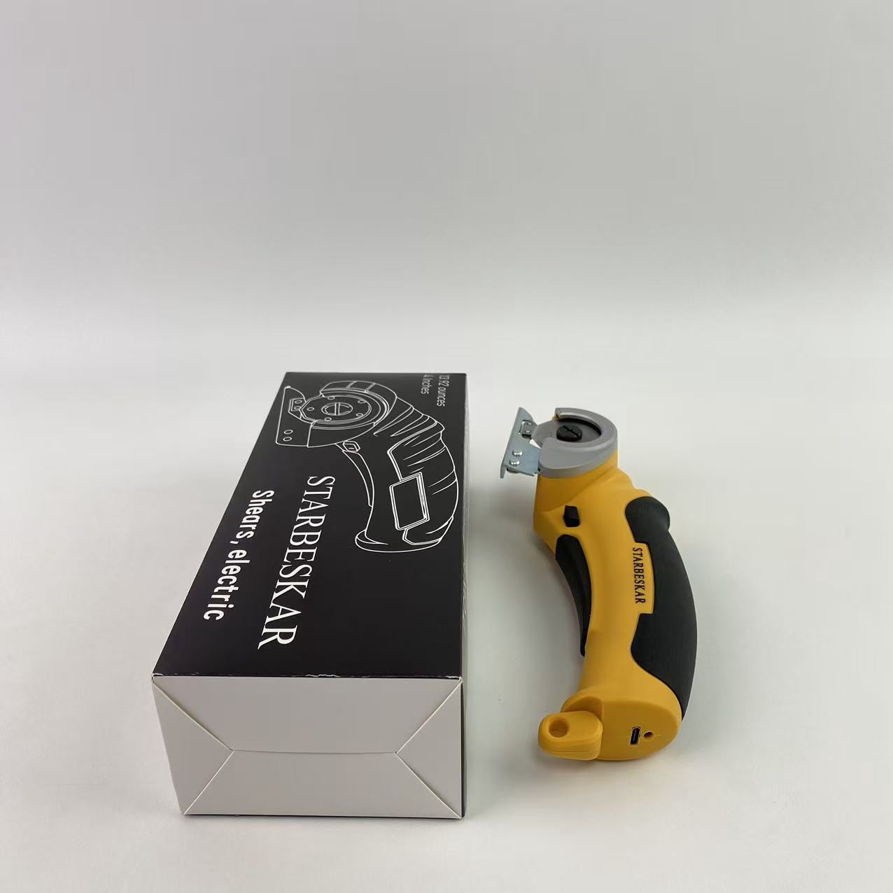 STARBESKAR Shears, electric,Cordless Electric Scissors, Rotary Cutter for Fabric and Cloth, Fabric Cutter for Carpet Leather Felt with Storage Box