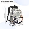 thumbnail image 4 of Picia Tropical Leaves Large Capacity Backpack Classic Style Backpack Casual Backpack Water-Resistant School Work Travel Outdoor Backpack, 4 of 8