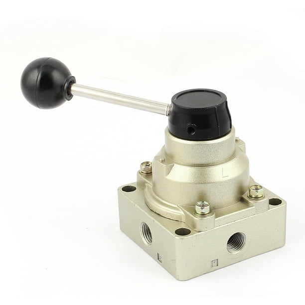 HV02 12mm 1/4BSP 4 Way 3 Position Manual Pneumatic Air Control Hand