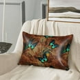 thumbnail image 3 of Bingfone Vintage Butterfly Green Print Satin Pillowcase for Hair - Standard Size with Zipper Silky & Soft Pillow Covers,20x30 inches, 3 of 8