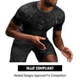 thumbnail image 2 of Hayabusa Ranked BJJ Rash Guards For Men Short Sleeve - Black, Large, 2 of 6