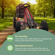 hauck Hurricane Racing Go Kart w/Low Profile Rubber Tires & Handbrake, Red
