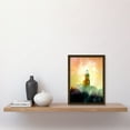 thumbnail image 2 of Lighthouse in the Fog Watercolour Painting Soft Atmospheric Light Coastal Landscape Artwork Framed Wall Art Print A4, 2 of 4