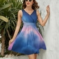 thumbnail image 3 of Neon Galaxy Nebula Universe Starlight Sleeveless Dress Women Summer Evening Dresses Ladies Sundress, 3 of 7