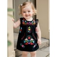 thumbnail image 5 of BemeyourBBs Boho Toddler Girls Summer Dress Bohemia Casual Floral Embroidery Square Neck Sleeveless Dress for Beach Party Cute Clothes, 5 of 9