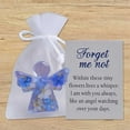 thumbnail image 5 of Luysn Forget Me Not Dried Flower Angel Keepsake,Timeless Gift for Remembrance,Comfort&Hope,Acrylic Flat Crystal Angels,Christmas Memorial Pocket Hug Token Decoration with Organza Bag&Embrace Card 1Pc, 5 of 7