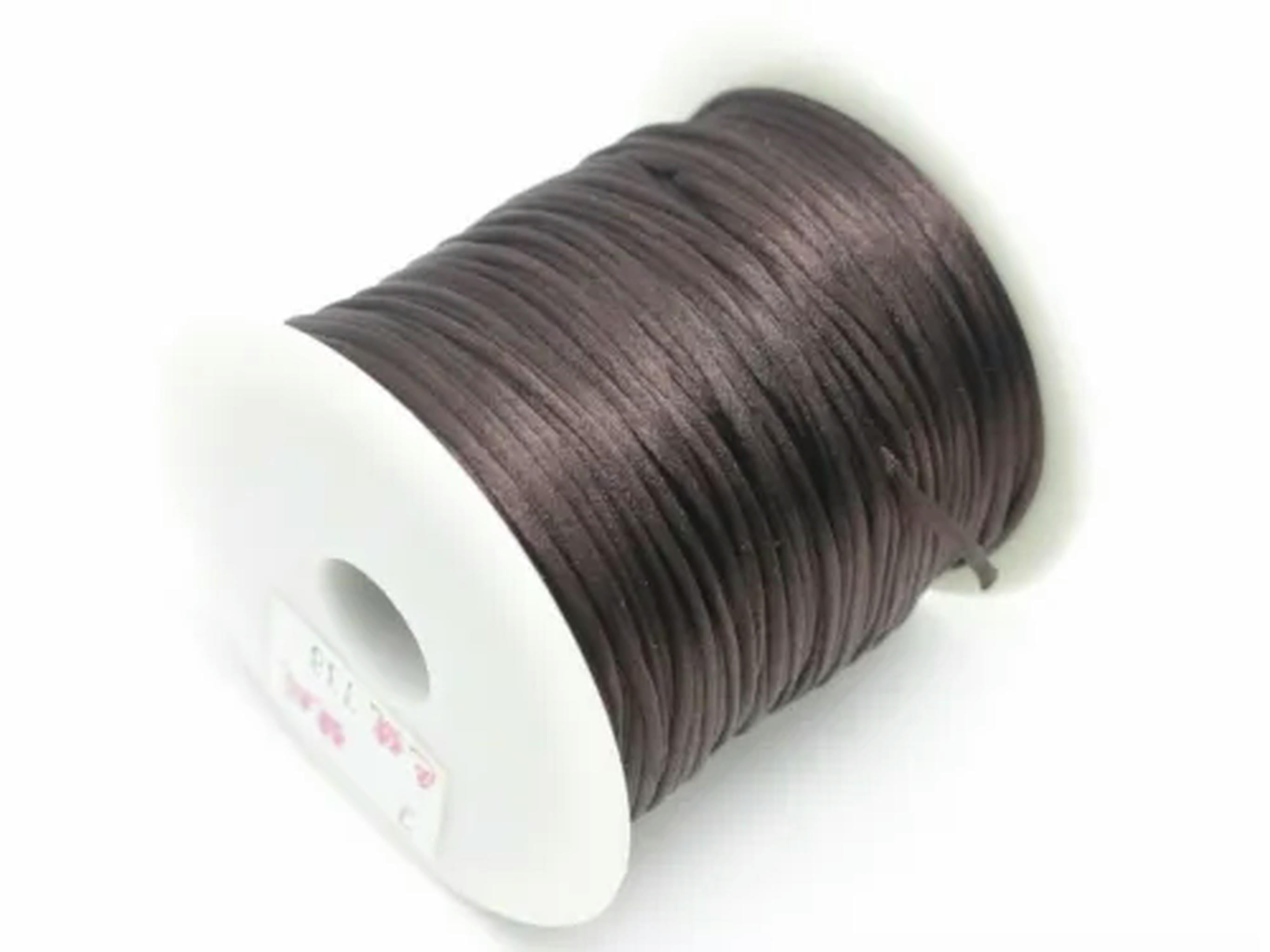 EOEMY 10 Roll 1mm Braided Macrame Satin Silk Cord Chinese Knot Nylon Rattail Thread-6# Green