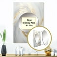 thumbnail image 3 of Designart "Vortex of Gold and White Soft Waves II" Abstract Spirals Mirror Wall Decor - Modern Beige Abstract Large Mirror For Wall Art Decor - 32" x 24" Inch, 3 of 5