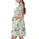 thumbnail image 2 of Balery Wisteria Flower Vestidos sueltos de manga corta para mujer, vestidos de verano 2025, vestidos casuales de corte A con vuelo., 2 of 6