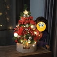 thumbnail image 3 of Árbol decorativo, árbol de Navidad de mesa artificial con adornos LED con base, árbol de Navidad iluminado para decoración del hogar, 3 of 4