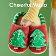 thumbnail image 5 of Kids Baby Winter Slippers Christmas Tree Fluffy Slippers House Shoes, 5 of 8