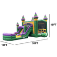 thumbnail image 2 of JumpOrange Commercial Grade Inflatable Bounce House with Dual Water Slides and Pool for Kids and Adults, 2 of 10