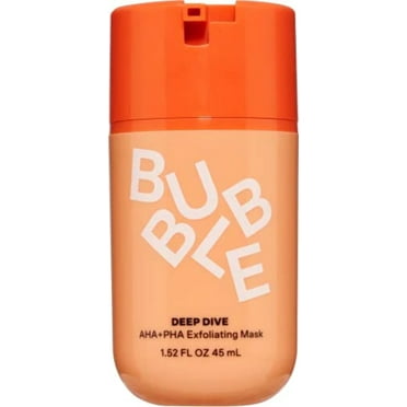 Bubble Skincare Deep Dive AHA   PHA Exfoliating Mask, All Skin Types, Wash-off Mask, 1.52 fl oz / 45ml