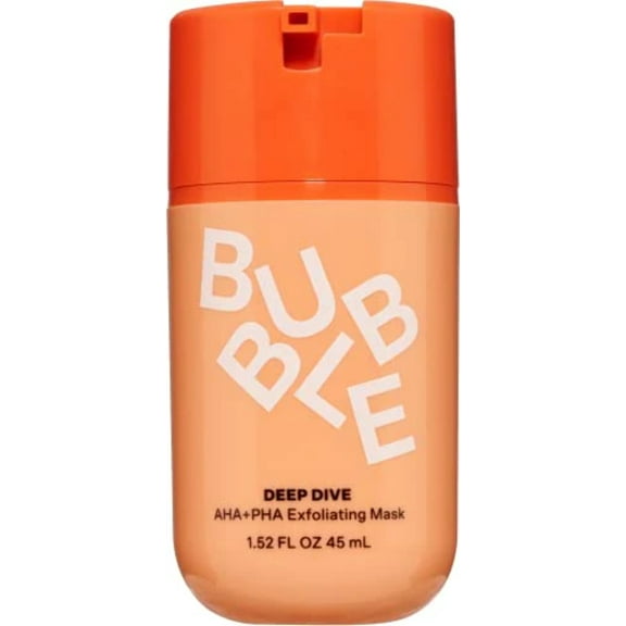 Bubble Skincare Deep Dive AHA PHA Exfoliating Mask, All Skin Types, Wash-off Mask, 1.52 fl oz / 45ml