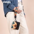 thumbnail image 6 of Wrangler Aztec Keychain Wristlet Wallets for Women Western Dual Pouch Wristlet Credit Card Holder Wallet with Zipper Pocket, Geometric-Black, 6 of 7