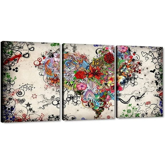 Hieng Large Banksy Canvas Wall Art Graffiti Dream Theme Painting Modern Inspirational Office Wall Decor （Only canvas）