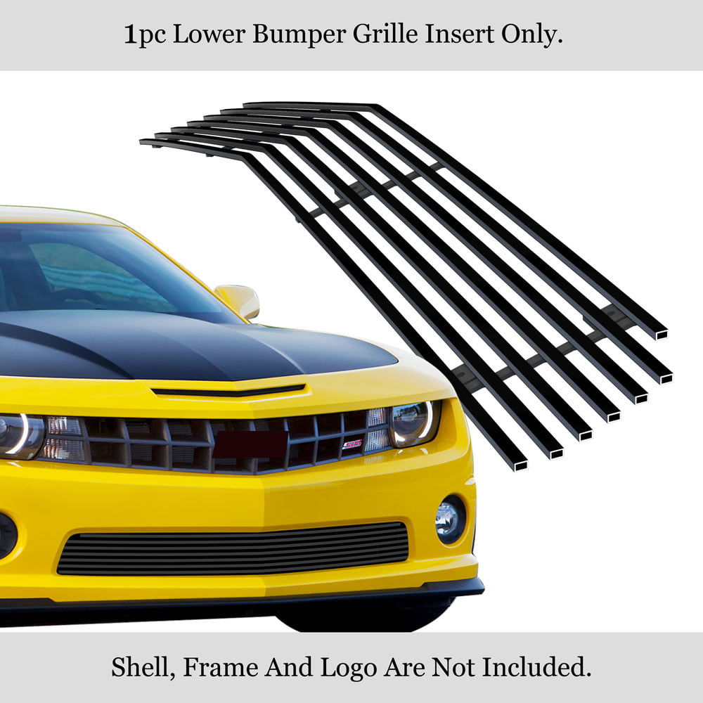 APS Compatible with 2010-2013 Chevy Camaro SS V8 Bumper Black Billet Grille Grill Insert C66742H 