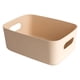 thumbnail image 1 of Cesta de almacenamiento de plástico con asas, pequeña caja de almacenamiento ligera, organizador para baño, cocina, guardería, cosméticos, cajones, estantes brillar Electrónica, 1 of 5