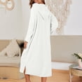thumbnail image 2 of Fvwitlyh House Coats For Woman Zipper Robes For Women Ribbed Knit Bathrobe Lightweight Full Length Loungewear With Pockets S 3xl, 2 of 5