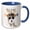 Blue/White, variant on 3drose, Jack Russell Terrier Dog Rough Variety Funny King for a Day, 11oz Magic Transforming Mug