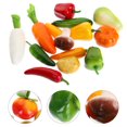 thumbnail image 3 of HLONK 17pcs Artificial Vegetables Fake Vegetables Model Kids Cognitive Toys Photo Props, 3 of 6
