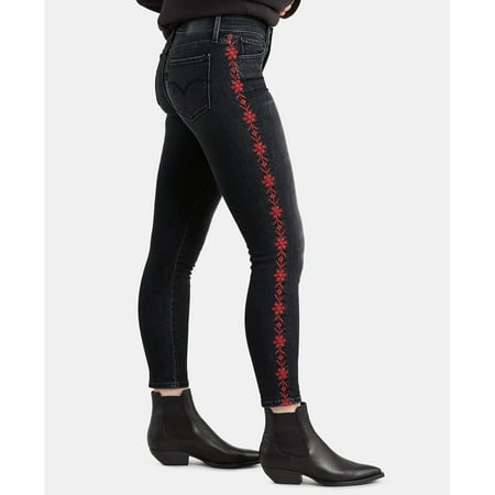 Levi's Juniors 711 Embroidered Skinny Ankle Jeans