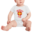 thumbnail image 2 of Newest Macedonia National Soccer Team Fan Boy Girl Bodysuits (White, 3-6 Months), 2 of 5