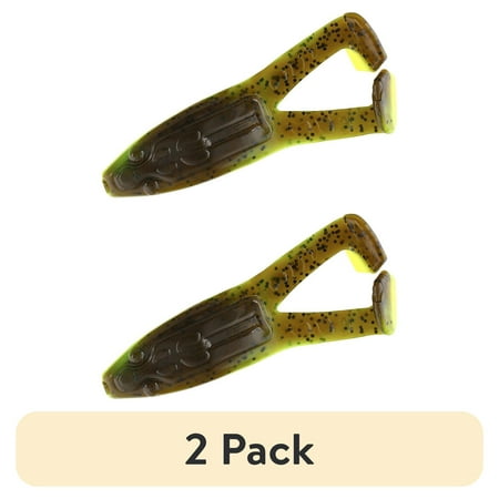(2 pack) Strike King Super Toad 4 Green Pumpkin Chartreuse Belly Soft Bait Lure