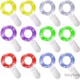 thumbnail image 2 of Paquete de 10 luces LED de hadas a pilas, luces de cadena con diseño de luciérnaga y luna estrellada, ideales para bodas, fiestas, dormitorios, patios y Navidad., 2 of 4