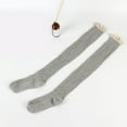 thumbnail image 5 of Fgnfyis Womens Knit Solid High Splice Lace Knee High Stockings Long Socks Warm Comfortable Grey, 5 of 5