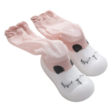 

Toddler Kids Baby Boys Girls Socks Shoes First Walkers Cute Cartoon Animals Stocking Breathable Soft Sole Antislip Shoes Prewalker