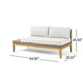 thumbnail image 4 of Dasun Loft Outdoor Acacia Wood and Wicker 5 Seater Sectional Sofa Set, Teak, 4 of 5