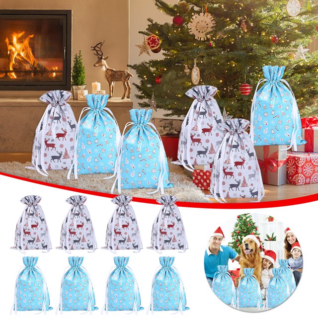 Bolsa de regalo de Navidad Bolsa de regalo con cordón Bolsa de papel de aluminio de Navidad Bolsa de regalo de Navidad Wmkox8yii HFSH2837