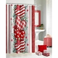 thumbnail image 4 of Valentines Day Red Shower Curtains for Bathroom Heart Fabric Shower Curtain with Hooks, Eucalyptus Leaves Shower Curtain Set, Romantic Bathroom Curtains Decoration, Waterproof Polyester, 72"x72" Long, 4 of 6