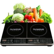 NuWave Electric Double Induction Cooktop 8” Portable Ultrathin with Sensor Touch Precision Induction Cooktop Burner, Home