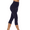 Navy, variant on Women's Yoga Capri Yoga Pants with Side Pocket