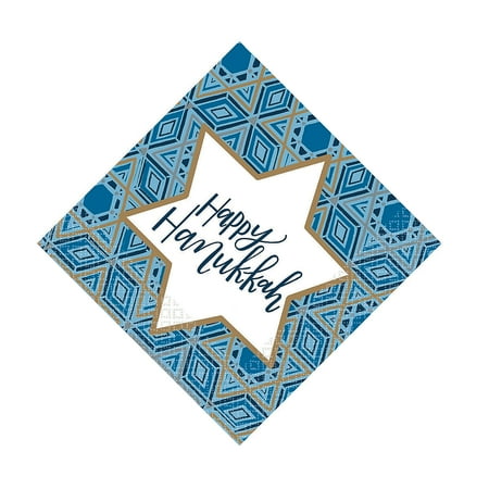 Festival of Lights Luncheon Napkins, Party Supplies, Hanukkah, 36 Pieces