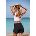 thumbnail image 2 of Asoul High Waisted Swim Shorts for Womens UPF 50+ Quick Dry Swim Trunks Tummy Control Swim Bottoms Built-in Boxer, 2 of 10