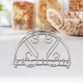 thumbnail image 4 of Napkin Holder under $5! Yannianjz Semicircular Paper Towel Holder, Vertical Napkin Rack for Kitchen, Iron Towel Storage Stand, Tabletop Paper Towel Dispenser, 4 of 6