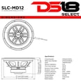 thumbnail image 3 of SUBWOOFER SELECT DS18 SLC-MD12 de bobina de voz unica 12 Dvc 4-Ohm, 3 of 6