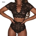 thumbnail image 1 of Ropa interior sexy Suave fibra elástica Gancho Flor Encantador empalme Traje sexy, XL, Negro Eigraketly XX000128-07, 1 of 7