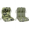 Universal Outdoor Reversible Chair Cushion, Black and Yellow Tropical