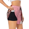 thumbnail image 3 of Running Shorts for Women, Puppy Peeking Through Pink Workout Athletic Shorts with Pockets, Lounge Yoga Shorts Women, 3 of 7