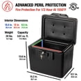 thumbnail image 5 of SentrySafe 1170 Fireproof Document Safe with Key Lock, 0.61 CuFt., Black, 5 of 8