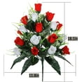 thumbnail image 5 of Sets Artificial Cemetery Flowers,Outdoor Grave Decorations Roses,Beautiful Arrangements Bouquet with Cemetery Vase,Lasting and Non-Bleed Colors (Light Pink), 5 of 5